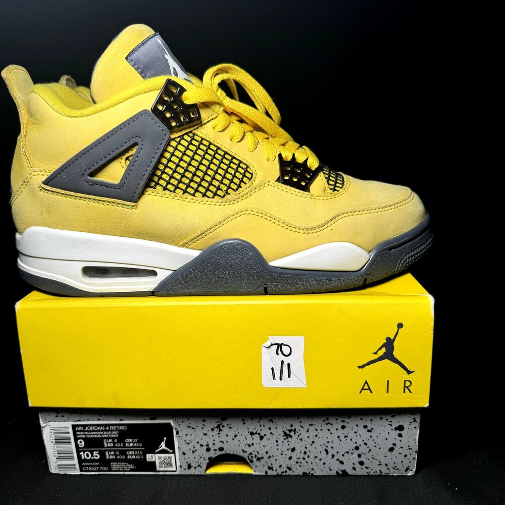 Size 9 - Nike Air Jordan 4 Retro Lightning 2021 Men's Shoes